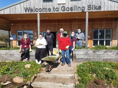 <strong>High Sheriff meets Mencap volunteers</strong><br/><p>The High Sheriff, David Beeby, meets Carlisle Mencap members and staff at Cumbria Wildlife Trust's Gosling Sike farm and nature site.</p>