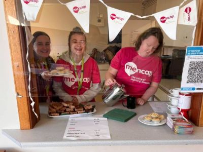 <strong>Carlisle Mencap</strong><br/>Our team serving goodies at the Houghton Farmers Market cafe!
