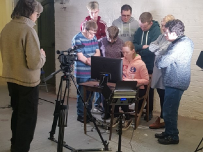 <strong>Carlisle Mencap</strong><br/>Independence Studio at work on their latest film about dangers of cyber crime