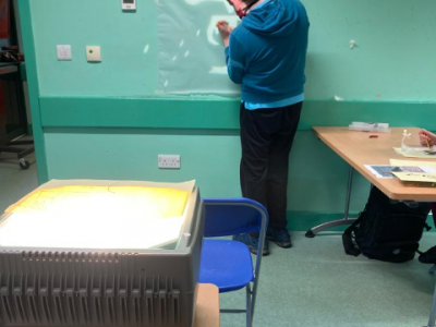 <strong>Carlisle Mencap</strong><br/>Working on the Dream Scheme mural at the Independence Studio, GLC