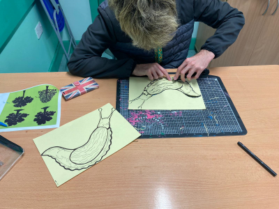 <strong>Carlisle Mencap</strong><br/>Working on the Dream Scheme mural at the Independence Studio, GLC